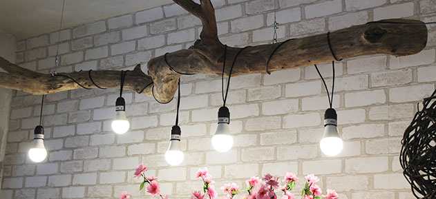 Купить эксклюзивный светильник из дерева для витрины, Киев, Одесса, Днепр, 