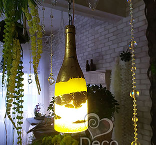 Купить подвесной светильник из бутылки, Киев, Винница, Сумы